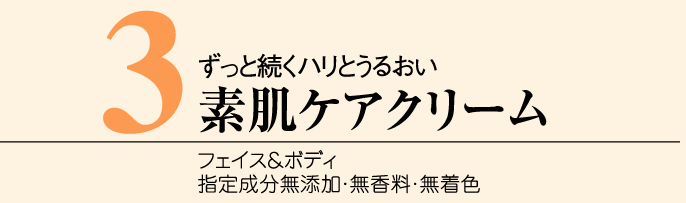 3ステップケア 素肌ケアクリーム